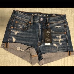 American Eagle high rise jean shorts